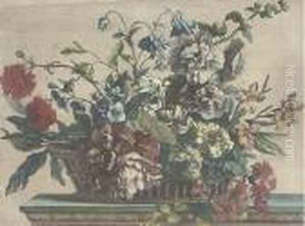 Flowers In A Wicker Basket - view 1