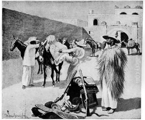 We Packed Our Mules in the Corral of the Hotel by Frederic Remington