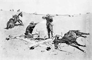 Fight over a Water Hole by Frederic Remington