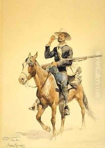 A Mounted Infantryman by Frederic Remington