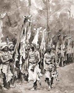 White Deerskin Dance by Frederic Remington