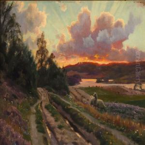 Sunset At Virklund, Jutland