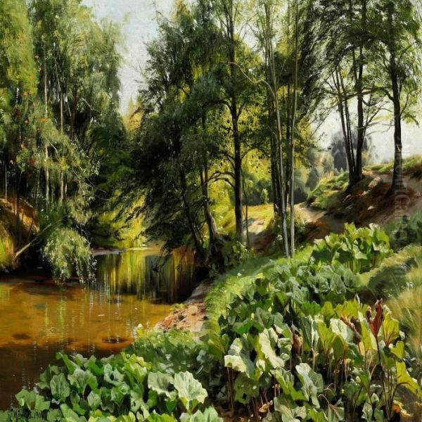 Sunny May Day With A Stream And Docks In The Foreground - view 1