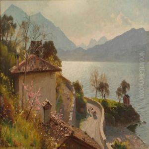 Vej Mellem Varenna Og Bellano by Peder Mork Monsted