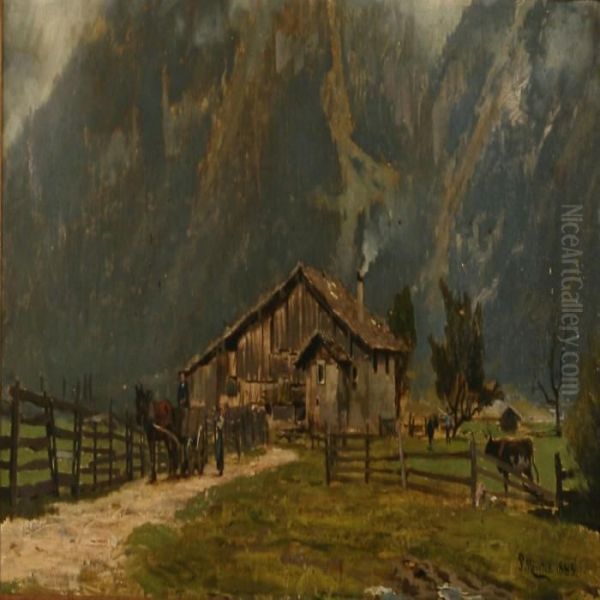 A Valley In The Alps - view 1