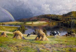 Harvesting Near Lake Thorso, Virklund,silkeborg