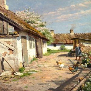 Summer Day Outside Afarmhouse