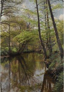 Forarsdag Vid Saeby (spring In Saeby) by Peder Mork Monsted