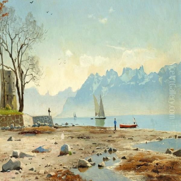 Springtime At Lac Leman In Switzerland - view 1