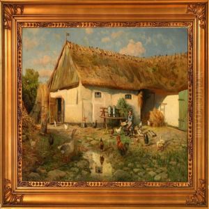 Evening Sun In An Oldramshackle Poultry Run, Hosterkob