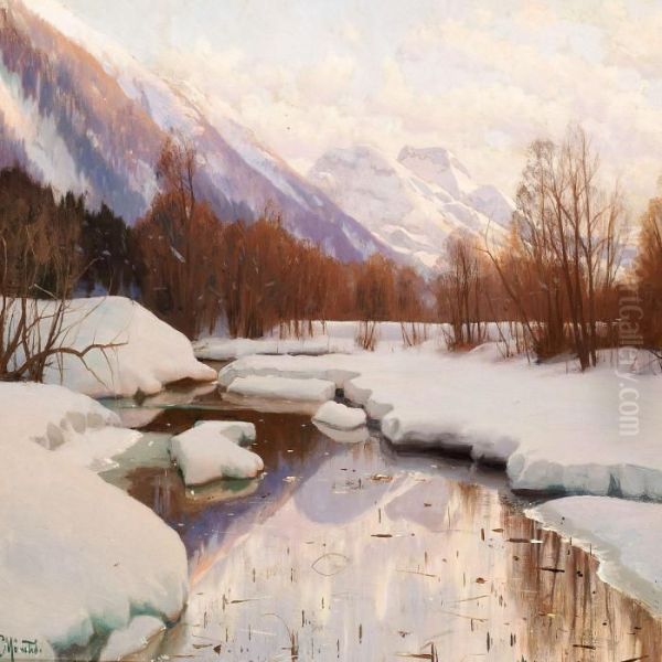 Winter Evening In Engadin - view 1