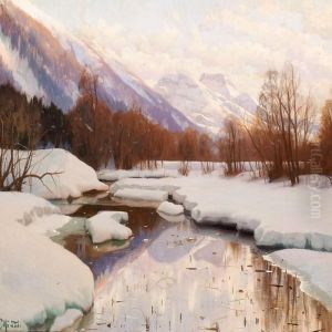 Winter Evening In Engadin