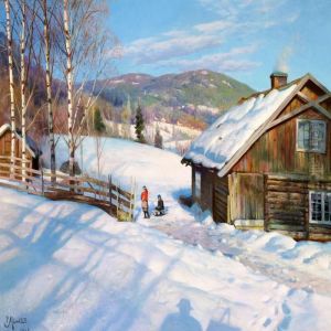 Winter Day Near Odnes, Norway by Peder Mork Monsted