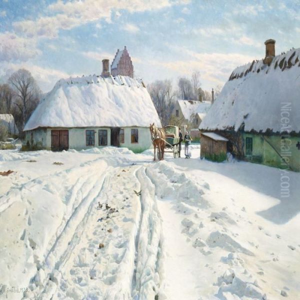 Winter Day In The Village - view 1