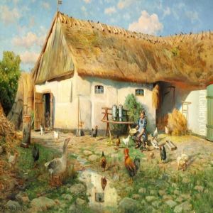 Evening Sun In An Old Ramshackle Poultry Run, Hosterkob