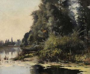 Vue D'un Bord De Lac