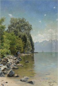 Lake Leman, Switzerland by Peder Mork Monsted