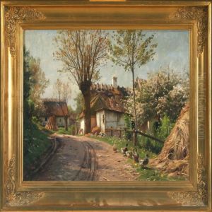 Spring Scenery With Trees In Bloom by Peder Mork Monsted