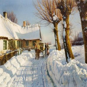 Winter Landscape From Herstedvester by Peder Mork Monsted