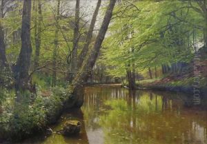 Riviere En Sous Bois by Peder Mork Monsted