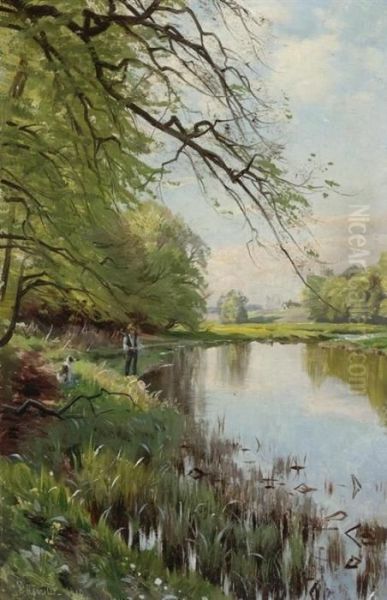 Angler At The River. 1910. - view 1