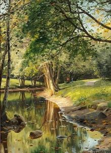 Sunny Summer's Day In The Woods by Peder Mork Monsted