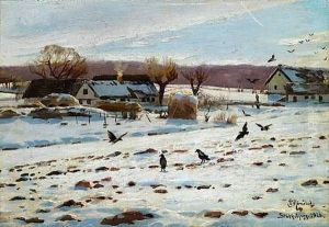 Paysage D'hiver A Stokkebjerg Paysage D'hiver A Stokkebjerg