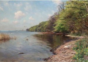 A View Of Fredensborg by Peder Mork Monsted