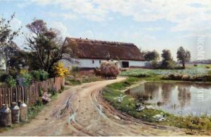 Parti Fra Gronholt, Sommer (gronholt Village Road In Summer)