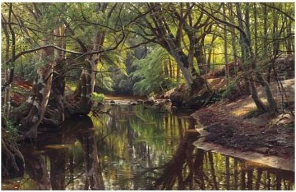 Flodlandskab (forest Stream) - view 1
