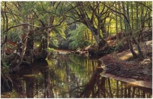 Flodlandskab (forest Stream) by Peder Mork Monsted