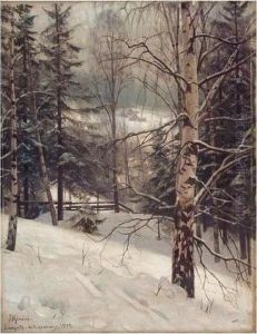 Skovbryn Ved Lillehammer (edge Of The Forest At Lillehammer) by Peder Mork Monsted