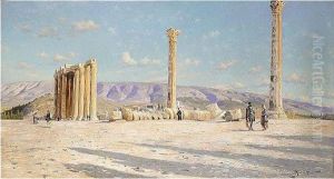 The Temple Of Olympeus Zeus by Peder Mork Monsted