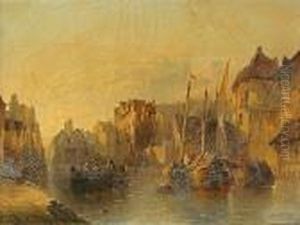 A View Of An Old French Town