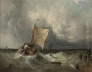 Off To The Fishing Grounds; And A Fishing Barge In An Onshore Breeze (illustrated)