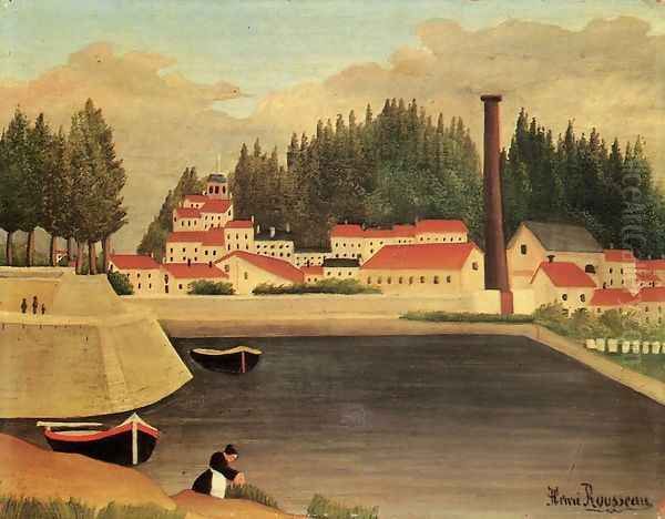 Village near a Factory - view 1