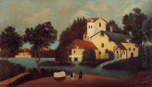 Wagon in Front of the Mill - view 1
