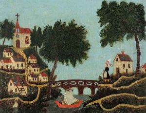 Landscape with Bridge by Henri Julien Rousseau