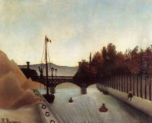 Footbridge at Passy by Henri Julien Rousseau