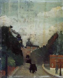 View of the Palais du Metropolitan (study) by Henri Julien Rousseau