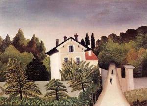 House on the Outskirts of Paris by Henri Julien Rousseau