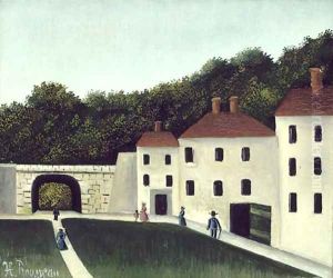 Promeneurs dans un parc