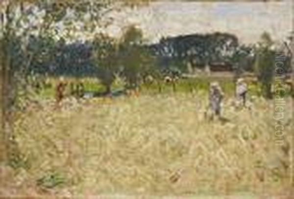 Paysans Dans Une Prairie - view 1