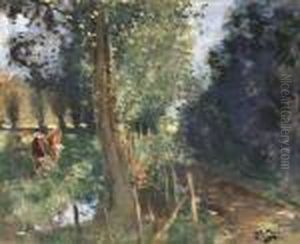 Troupeau Au Paturage by Pierre Eugene Montezin
