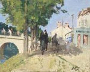 Le Pont De Saint Mammes by Pierre Eugene Montezin
