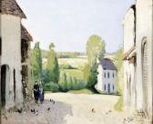 Village Dans La Creuse by Pierre Eugene Montezin