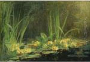 La Mare Aux Grenouilles by Pierre Eugene Montezin