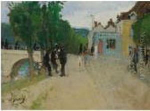 Rue Dans Le Village by Pierre Eugene Montezin