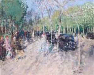 Printemps Au Bois De Boulogne by Pierre Eugene Montezin