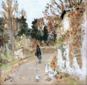 Crocq En Creuse by Pierre Eugene Montezin